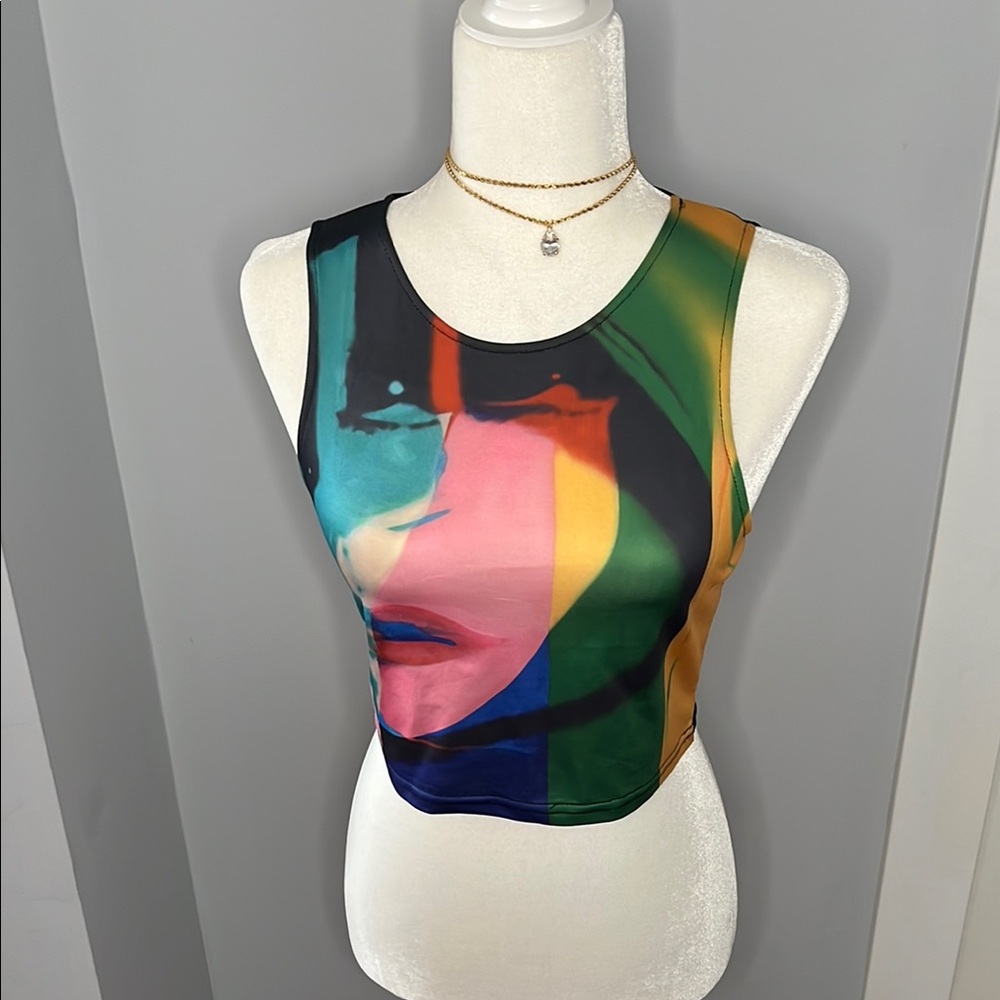 Amazon Women's Multicolor Graphic Tank Top